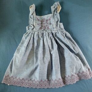 3T Blue Jean Eyelet Dress
